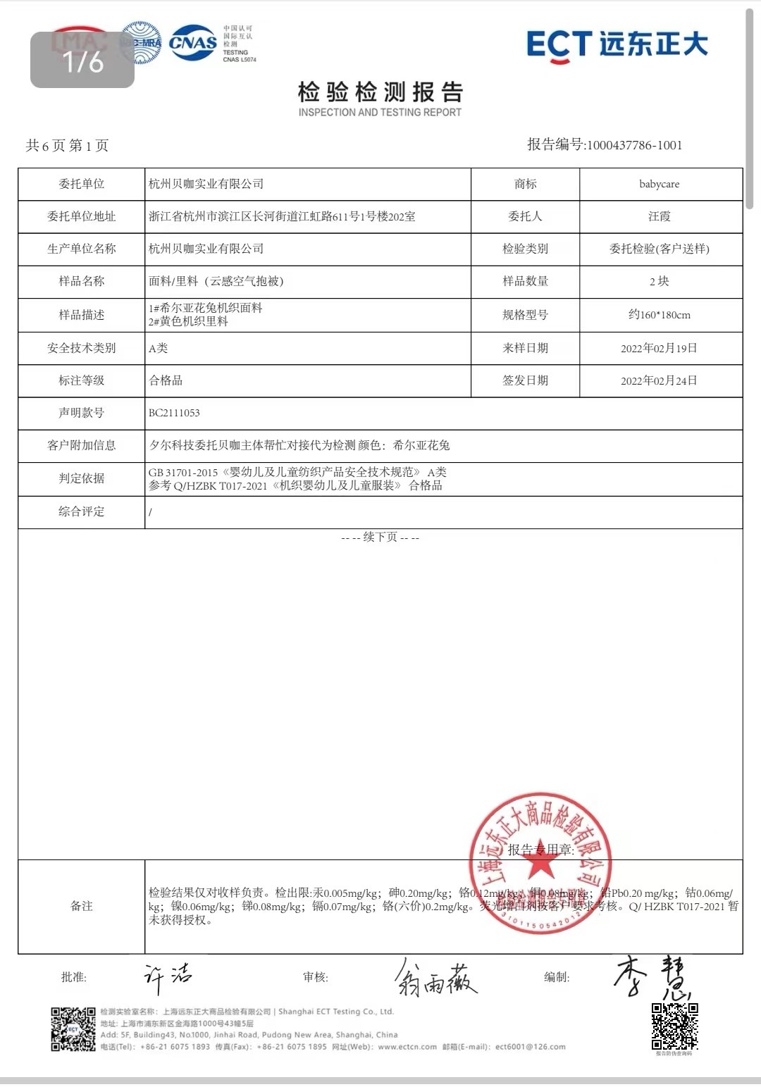 Guangzhou Lanshang Textile Co., Ltd. Сертификации