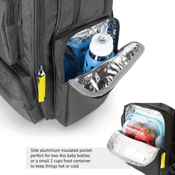 Trendy Baby Diaper Bags , Polyester Material Baby Changing Rucksack