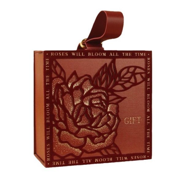 Roses Will Bloom Engagement Candy Box Premium Wedding Favor Packaging Large Capacity Bridesmaid Gift Box Leather Handle