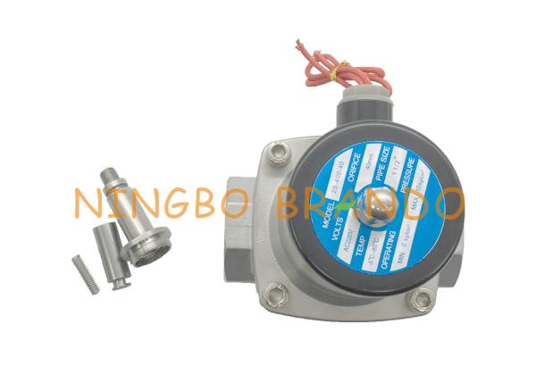 2/2 de corpo de alumínio normalmente fechado da movimentação direta da maneira válvula de diafragma de aço inoxidável do solenoide de 2S400-40 1-1/2”