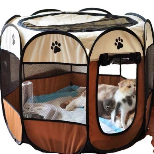 Двойная дверь загородки Playpen собаки стального провода 0.8kg складная