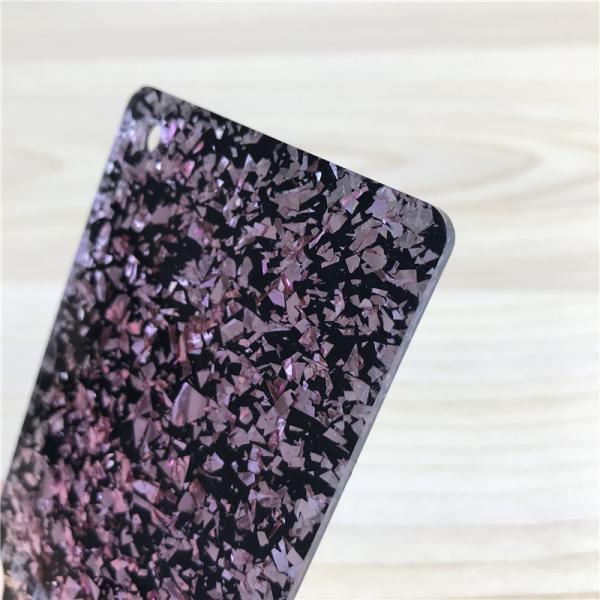 Rose Gold And Black Glitter Acrylic Sheets Chunky Flexible Plexiglass 1050x1860mm