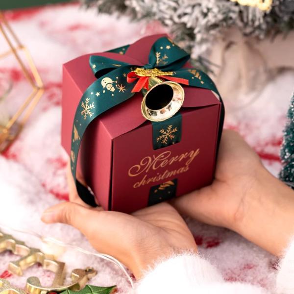 Customized Tote Bag Christmas Paper Gift Box Packaging with Recycled Materials