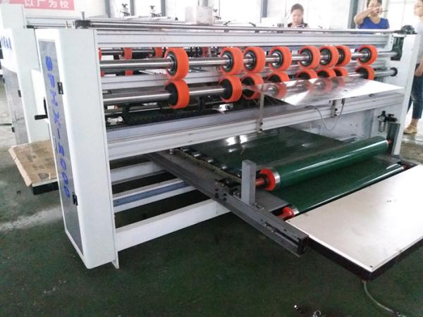 Corrugated Carton Folder Gluer Machine Double Pieces Box Flexo Printing