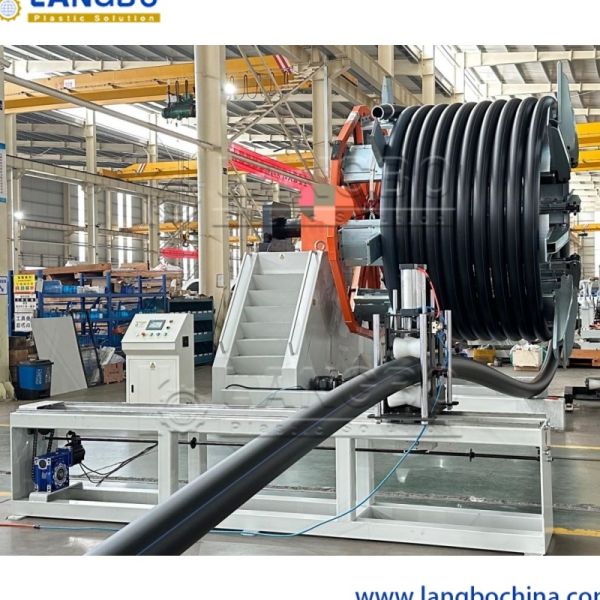 HDPE Pipe Coiler Machine with High Speed Continuous Coiling PLC Control System for 16-1200mm Pipe Range