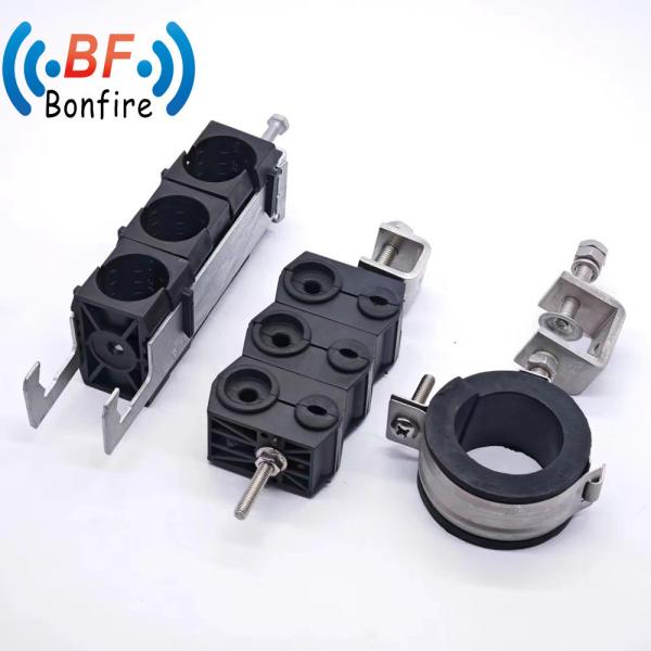 Clamps de cabos de alimentação de duplo tipo pretos para serviços de fabricação OEM/ODM personalizados