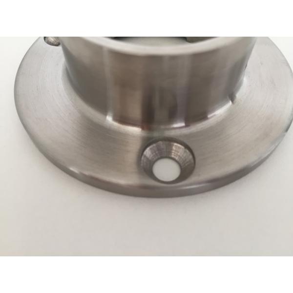 Stainless Steel Wood Handrail Connectors , Floor Mount / Wall Mount Flange
