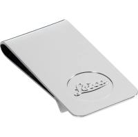 Clipes de caneta de dinheiro padrão portador de etiqueta de punção personalizado de aço inoxidável Slim Card Id Homens Mulheres Carteira Peças de carimbo de metal