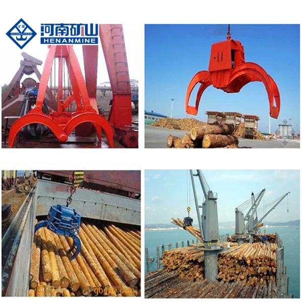 Rotating Hydraulic Grabs For Excavators , Saw Forest Excavator Rock Grab