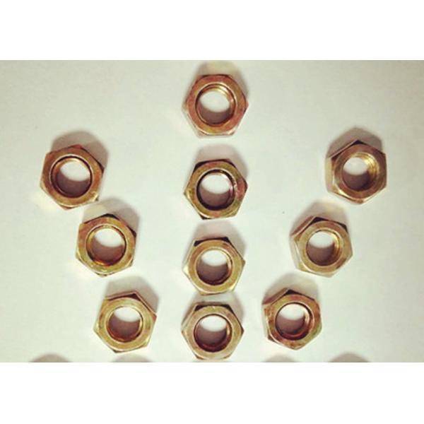 GB6170 Carbon Steel Hex Full Nut , Heavy M8 Thin Nut Yellow Zinc Plated
