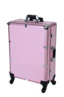 Custom Black & Pink Makeup Cases With Light For Makeup