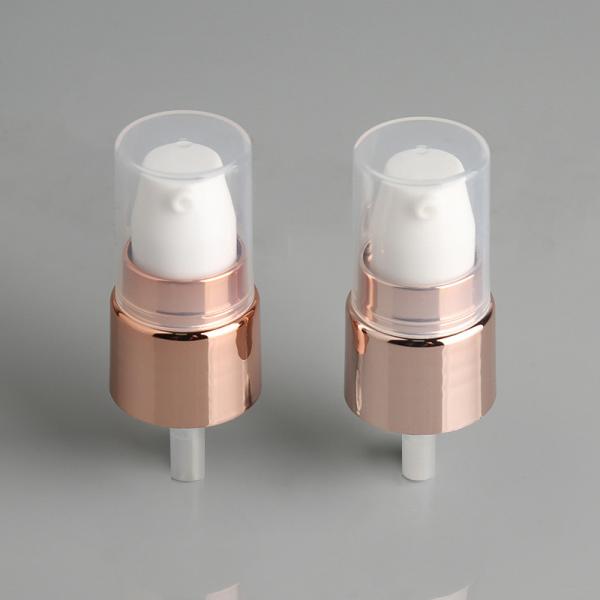 20/410 Bomba de tratamento de creme de plástico Bomba de ouro UV com PP Over Cap 20mm Saída 0,12cc