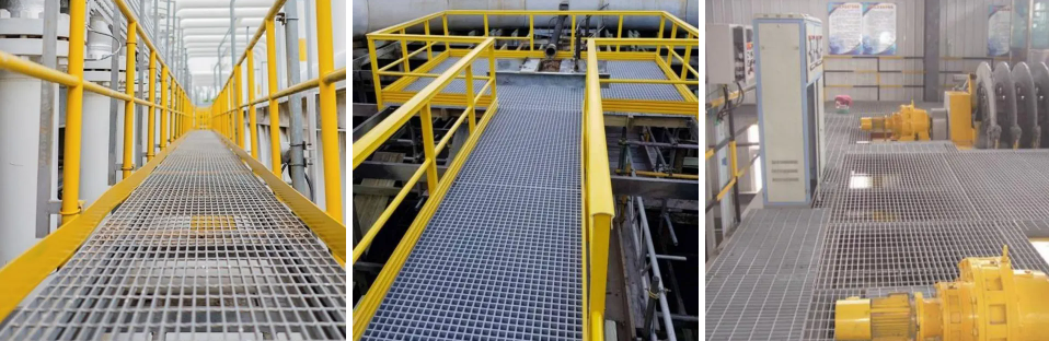 Hot-Dip Galvanized Steel Grating with Square Grid for Industrial Applications