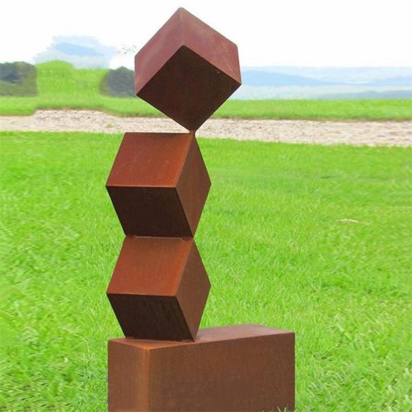 Folha de arte árvore de metal escultura em aço corten decoração de jardim