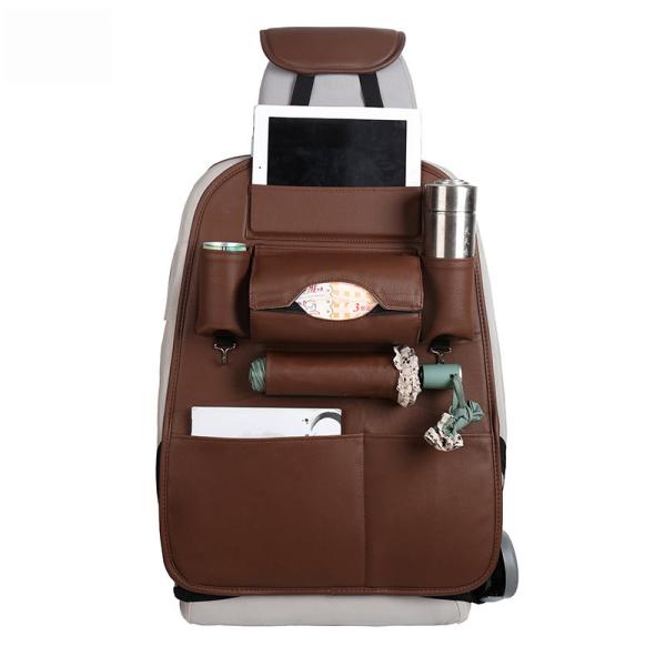 Pu Leather Foldable Car Trunk Organizer Extra Storage For Back Seat