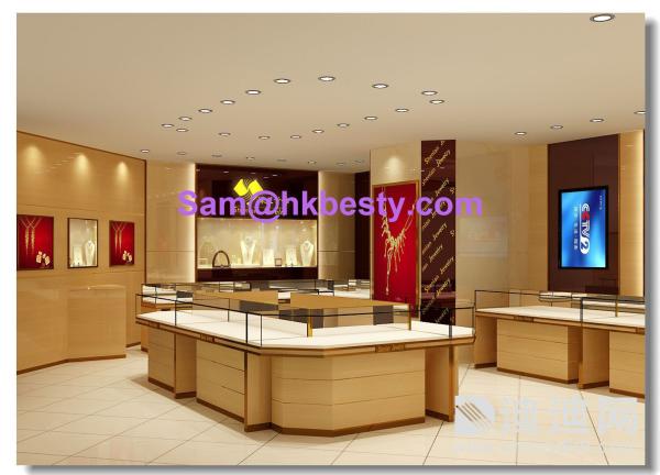 gold jewelry retail store furnitures display showcases , kiosks and wall cabinets