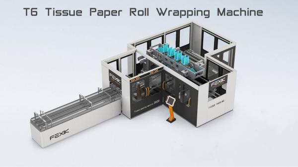 Jumbo Roll 10min Toilet Tissue Making Machine , 200packs/Min Toilet Roll Maker