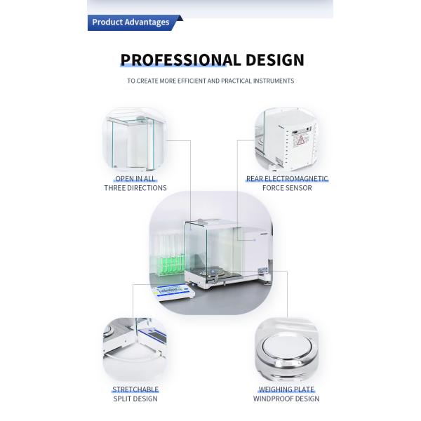 High Precision Electronic Balance Scale with Linear Error ±0.1mg and Accuracy 0.00001g