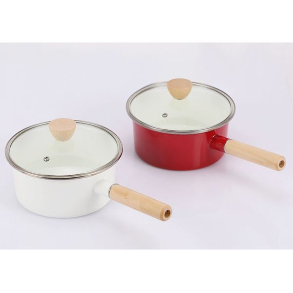 High Temperature Logo Printing Enamel Casserole Pot Mini Cooking Food Soup Pot