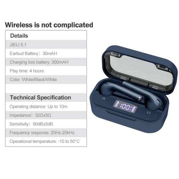 Waterproof Ture Wireless Earphone With Charging Box LED Display Mini Earbuds Stereo Sound