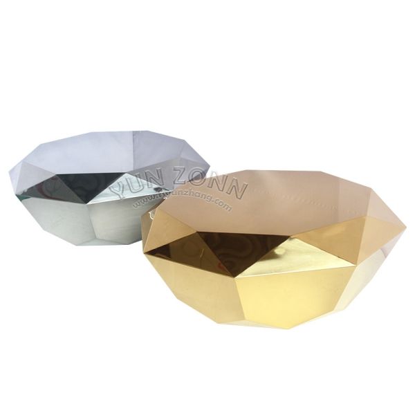 Diamond Luxury Modern Lift Top Coffee Table Durable Metal Furniture with Stainless Steel for Living Room