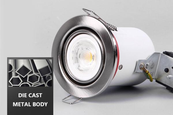 Commercial Die Casting Alu Fire Rated Downlights 2700k 2 Years Warranty