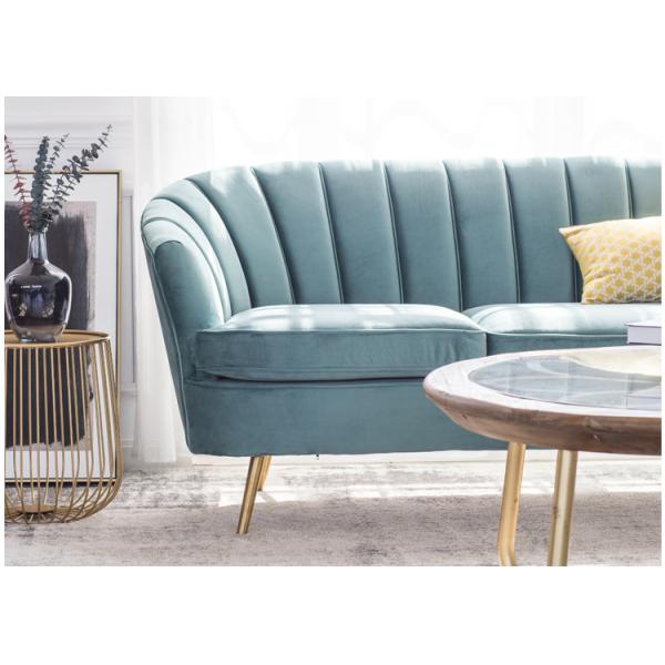 Fashion design 3 seaters chesterfield birch wooden sofa event retal wedding long back sofa stainless steel legs sofa