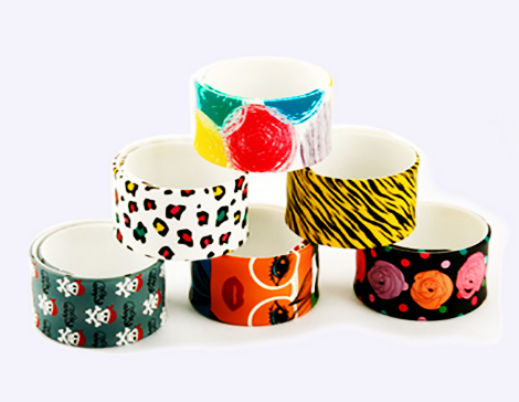 Reusable Promotional Slap Bracelets , Rubber Slap Bracelets CMYK Printing