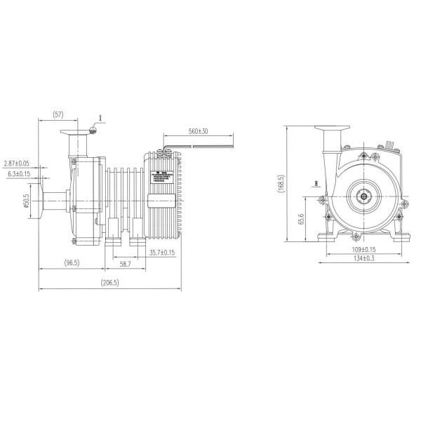 220VAC  Max Lift 30m Max Flow 5000L/H Brushless DC Water Pump JP400C With Chuck Plate For Battery Energy Storage Cooling