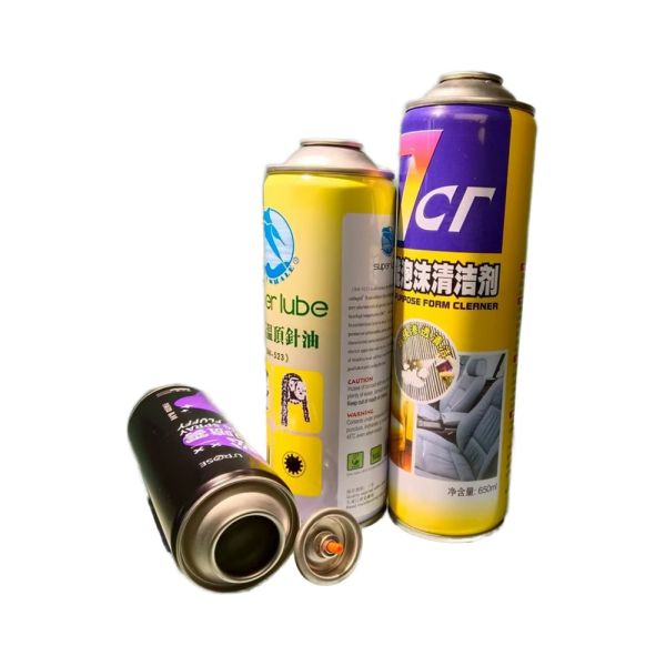 Empty 4 Color Printed Refilled Round Tinplate Butane Gas Can Cartridge Furnace with Screw Cap Sealed for Chemical Use