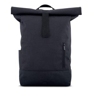 15.6 Inch Rucksack RollTop RPET Black Roll Top Backpack Waterproof Expandable