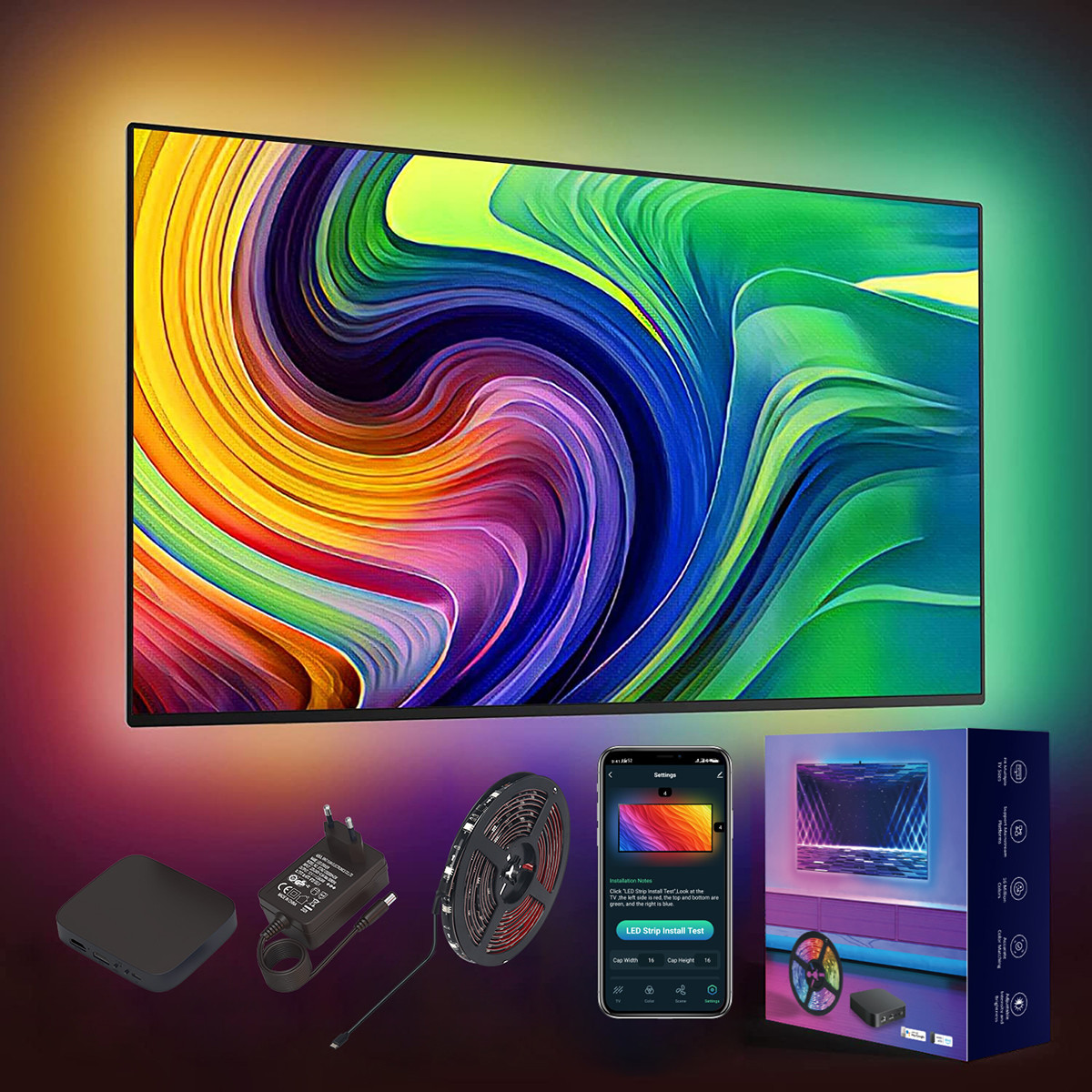 Смарт-телевизор светодиодный фонарь с HDMI2.0 4K60Hz Sync Box светодиодные светодиоды для 55 - 65 дюймовых телевизоров