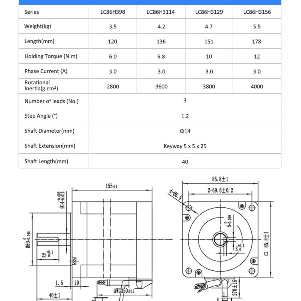 220V 12N.M For 3 Phase Nema 34 Closed Loop Stepper Motor Driver Kit LC86H3156+LCDA2260E