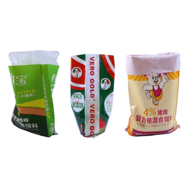 Anti-slip 50LB Polypropylene Packaging Bags , 20Kg Feed Bag With Bopp Lamination