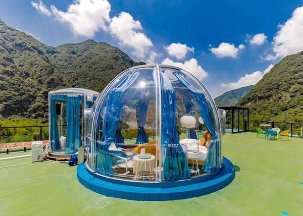 Waterproof PC PVC Glamping Geodesic Dome House Transparent