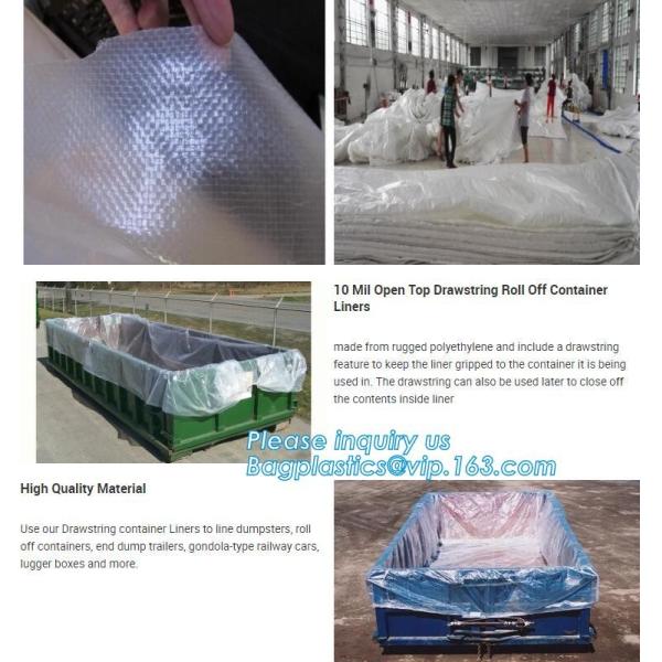 Transparent Open Top 8mil Roll Off Container Liners,6 Mil Waterproof Open Top Roll Off Container Liners,Outdoor Dumpster