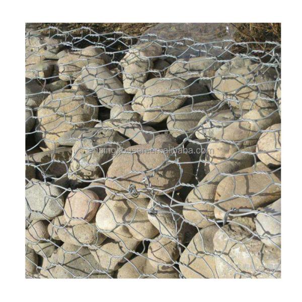 Stone Filled Woven Mesh Gabion Basket Retaining Wall Design for Seawall Protection