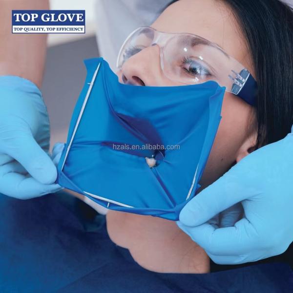 Power Source Manual Plastic TOP GLOVE Direct 100% Natural Rubber Latex Dental Dam For 36pcs/box