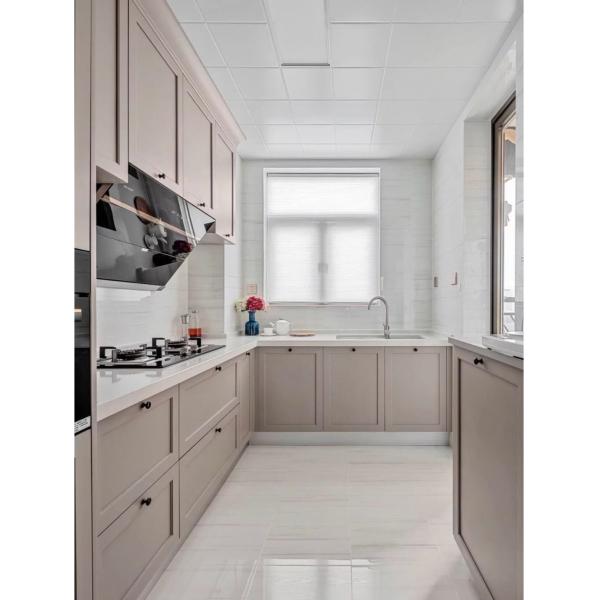White And Timber Contemporary Modern Design Small Space Kitchen Cabinets