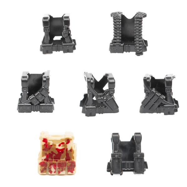 WW2 military soldier army swat team body armor tactics vest building blocks