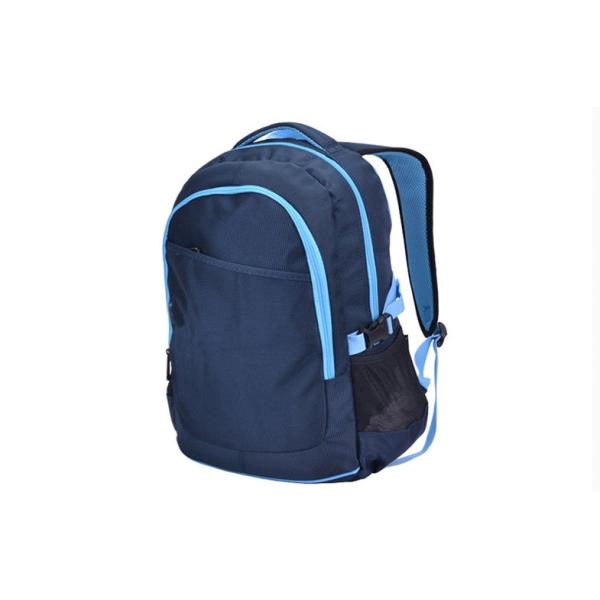 Polyester Children School Bag , Cute Style Blue / Black School Book Bags
