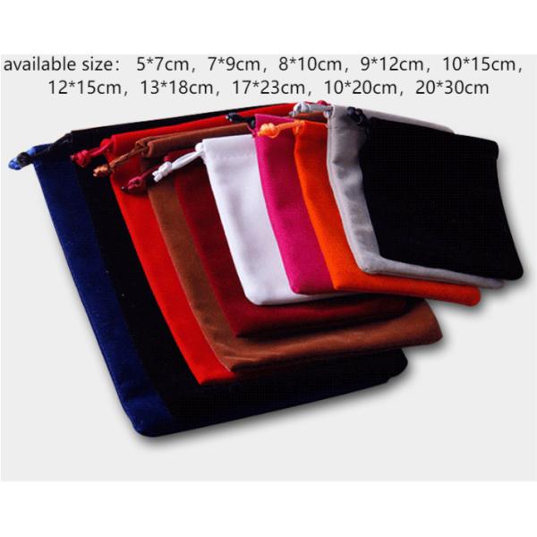 Jewelry Plain Velvet Drawstring Bag For Necklace Bracelet Earrings Packing