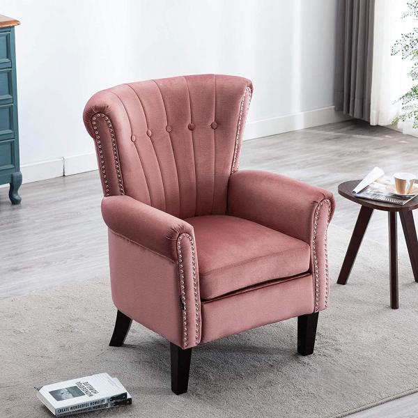 Modern Waterproof Accent Living Room Armchair Bedroom Home Office Line Stitch Tufted