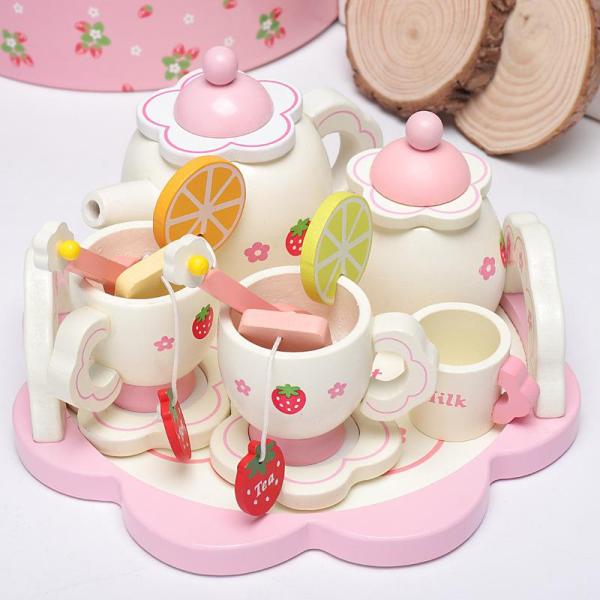 Lemon Simulation Kitchen Wooden Set Creative White Afternoon Tea