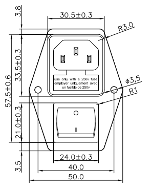 10A Power Entry Modules Filter IEC C14 With Switch And Fues Power Inlet Filter