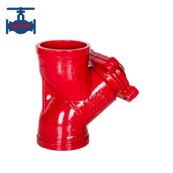 Red Ductile Iron Clamp Type Y Type Strainer Simple Structure Easy Install