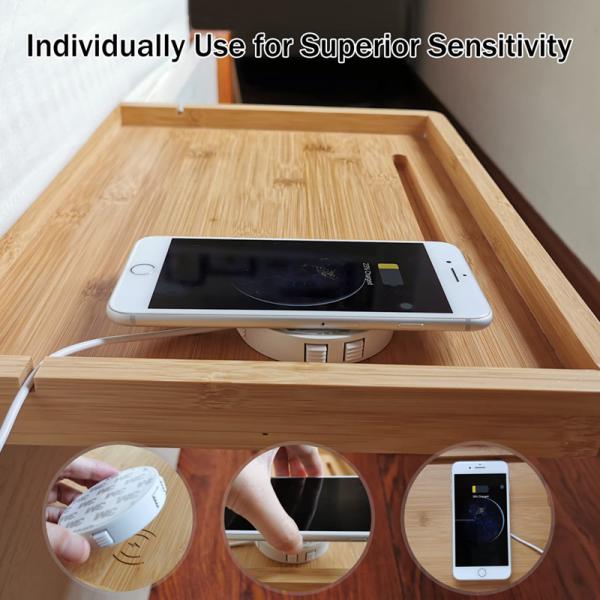 Prateleira de cama de bambu com porta-tablet para celular para outra organização de armazenamento em casa
