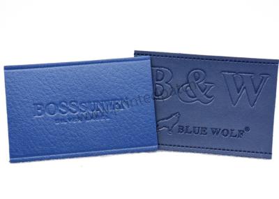 Debossed Jean Patches de couro