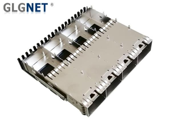 Heat Sink Mates SFP28 Sfp Socket 1 X 4 Ganged Structure With SFP28 Transceiver