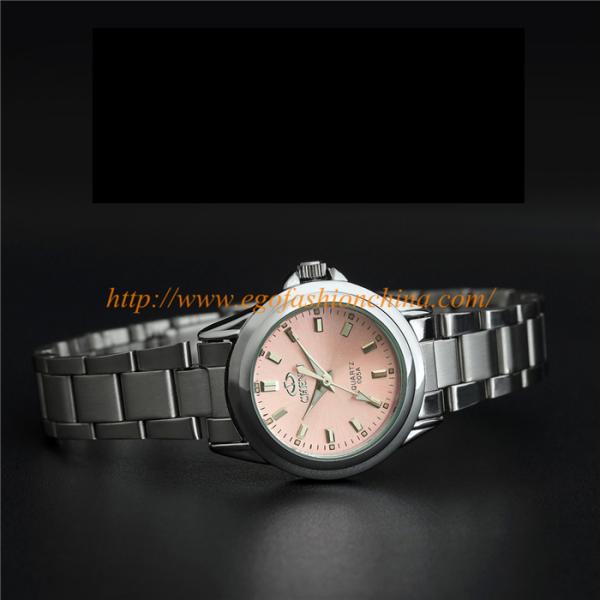 005A Pink Fashion Jewelry Watch Rhinestone Bling Watches Stainless Steel Woman Watch Hot